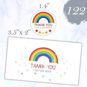 122 Pcs.Thank you Cards & Stickes Bundle